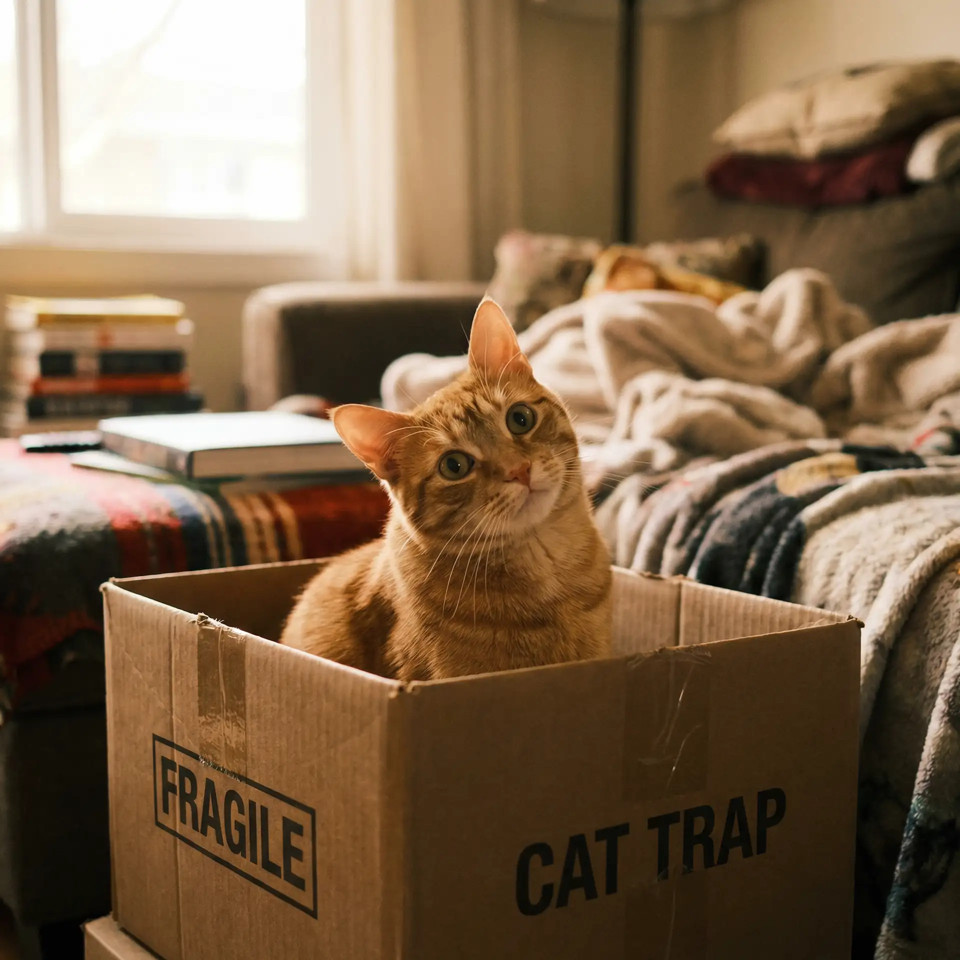 橘猫躲在纸箱里 - 一个人看的免费观看视频在线观看